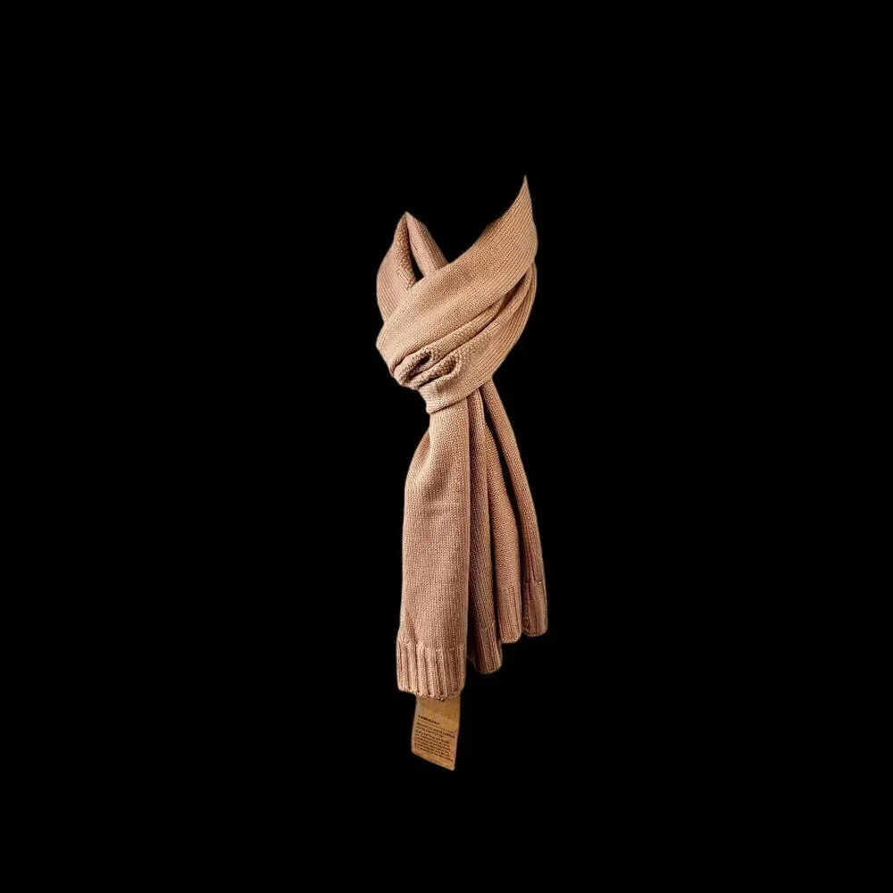 Timberland Signature Knit Scarf Pink Acrylic Rectangular Unisex 70